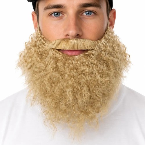 Deluxe blonder falscher - bart, &