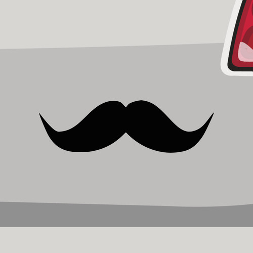 Aufkleber schnurrbart mustache - aufkleber,