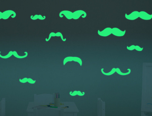 Mustache 15er set aufkleber - mustache,