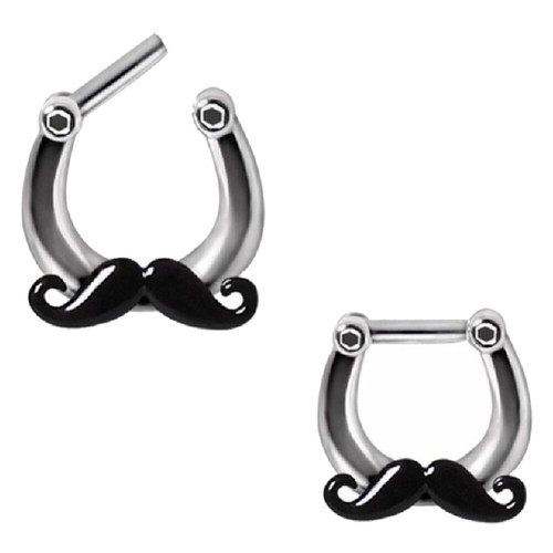 Septum clicker mustache - septum,