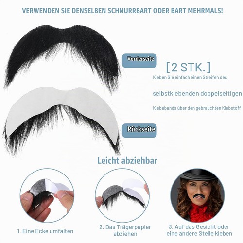 Schnurrbart zum ankleben - schnurrbart,